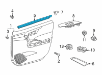 OEM 2022 Toyota Corolla Cross Belt Weatherstrip Diagram - 68171-0A050