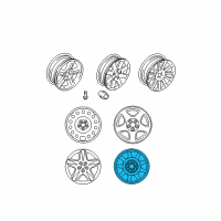 OEM 2000 Lincoln LS Alloy Wheels Diagram - XW4Z1007AA