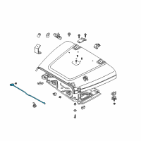 OEM 2002 Jeep Wrangler Hood Prop Diagram - 55176635AF