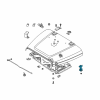 OEM 2002 Jeep Wrangler Hood Latch Diagram - 55176636AD