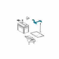 OEM 2004 Lexus RX330 Clamp Sub-Assy, Battery Diagram - 74404-0E010