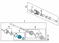 OEM 2019 Honda Accord Boot Set, Inboard Diagram - 44017-TVC-305