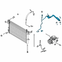 OEM 2018 Ford Flex Evaporator Tube Diagram - DA8Z-19A834-D