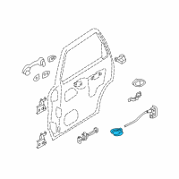 OEM Mercury Mariner Handle, Inside Diagram - 2T2Z-7826602-AA