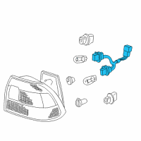 OEM 1998 Honda Civic Socket Diagram - 33503-S04-A01