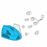 OEM 1997 Honda Civic Lamp Unit, R. Diagram - 33501-S04-A02