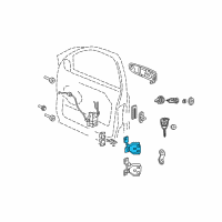 OEM 2006 Jeep Commander Upper Door Hinge Diagram - 55369195AD