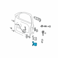 OEM 2009 Jeep Grand Cherokee Front Door Lower Hinge Diagram - 55369193AF