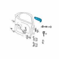 OEM Jeep Commander Handle-Exterior Door Diagram - 5HS56SW1AJ