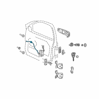 OEM 2009 Jeep Grand Cherokee Link-Inside Handle To Latch Diagram - 5166837AA