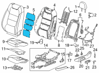 OEM 2022 Chevrolet Trailblazer Seat Back Heater Diagram - 84839597