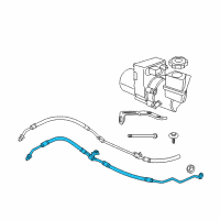 OEM 2012 Chrysler 300 Hose-Power Steering Pressure Diagram - 4584560AH