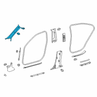 OEM Lexus ES350 GARNISH Assembly, Front Pillar Diagram - 62220-06250-A0