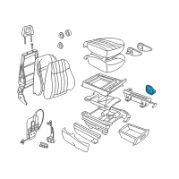 OEM 1999 Pontiac Montana Holder, Passenger Seat Cup *Graphite Diagram - 12455868