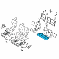 OEM Ford F-150 Seat Cushion Pad Diagram - FL3Z-1663841-F