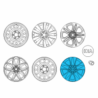 OEM 2018 Kia Forte5 Wheel Hub Cap Assembly Diagram - 52960A7000