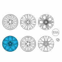 OEM Kia Forte5 Wheel Assembly-Aluminum Diagram - 52910A7DA0