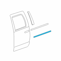 OEM Ram 1500 Classic Molding-Rear Door Diagram - 68140240AA