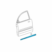 OEM 1999 Hyundai Sonata Moulding Assembly-Front Door Waist Line, RH Diagram - 87712-38000