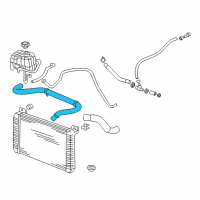 OEM 2007 Hummer H2 Radiator Inlet Hose (Upper) Diagram - 19130003