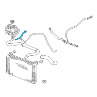 OEM 2004 Hummer H2 Radiator Surge Tank Inlet Hose Assembly Diagram - 15058001