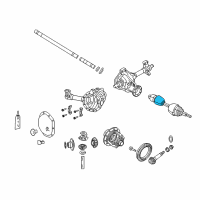 OEM 2007 Dodge Dakota Boot Pkg-Half Shaft Diagram - 5161608AA