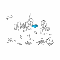 OEM 2014 Chevrolet Suburban 1500 Seat Cushion Pad Diagram - 25864494