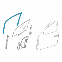 OEM Channel, Left Front Door Run Diagram - 72275-S5S-E01