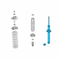 OEM 2001 Honda Accord Shock Absorber Unit, Rear Diagram - 52611-S87-A04