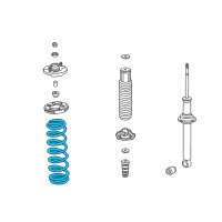 OEM 1999 Honda Accord Spring, Rear (Showa) Diagram - 52441-S84-A11