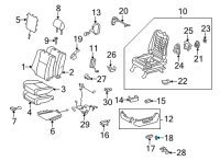 OEM 2016 Toyota Sequoia Seat Switch Knob Diagram - 84921-AE012-E2