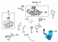 OEM 2020 Toyota Highlander Booster Assembly Diagram - 47070-48100