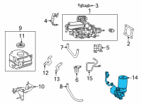 OEM 2021 Toyota RAV4 Prime Booster Assembly Diagram - 47070-48100