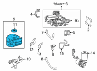 OEM Toyota Sienna Reservoir Assembly Diagram - 47220-45010