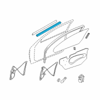 OEM 2002 Oldsmobile Alero Sealing Strip, Front Side Door Window Inner Diagram - 22615489