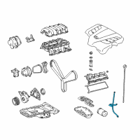 OEM Lexus SC430 Guide, Oil Level Gage Diagram - 11452-50092