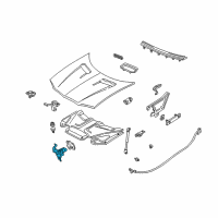 OEM 2001 Chevrolet Camaro Support Asm-Hood Primary Latch Diagram - 10247776