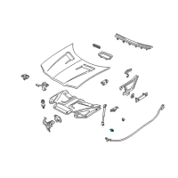 OEM 2000 Chevrolet Corvette Lift Cylinder Stud Diagram - 10143220