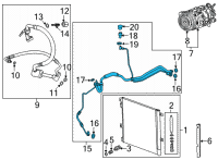 OEM 2021 Cadillac XT5 Evaporator Tube Diagram - 84772833