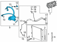 OEM 2020 GMC Acadia Discharge & Liquid Hose Assembly Diagram - 84211811