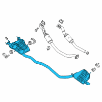 OEM 2017 Dodge Durango MUFFLER-Exhaust Diagram - 68276623AB