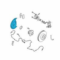 OEM Nissan Maxima Plate Assy-Back, Rear Brake Rh Diagram - 44020-8J010