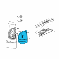 OEM 1998 Dodge Dakota Lamp-Tail Stop Backup Diagram - 55055112