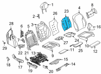 OEM 2021 BMW M440i xDrive HEATER ELEMENT BACKREST Diagram - 52-10-8-071-753