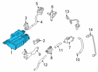 OEM Nissan Rogue Evaporative Emission Canister Diagram - 14950-6RR2A