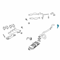 OEM Mercury Muffler & Pipe Bracket Diagram - 4W1Z-5A246-AB