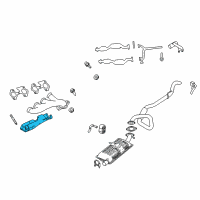 OEM 2008 Mercury Grand Marquis Heat Deflector Diagram - 3W7Z-9Y427-AA