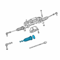 OEM 2018 Jeep Cherokee Boot-Steering Gear Diagram - 68398955AA