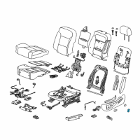 OEM 2022 Cadillac XT4 Seat Switch Knob Diagram - 22748521