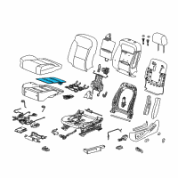 OEM 2019 Chevrolet Silverado 3500 HD Seat Cushion Heater Diagram - 84017516